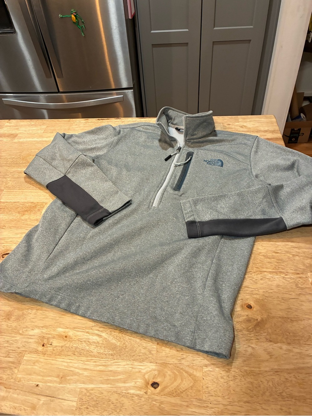 The North Face Cayonlands Mens 1/2 Zip Pullover Gray Fleece Size M F81